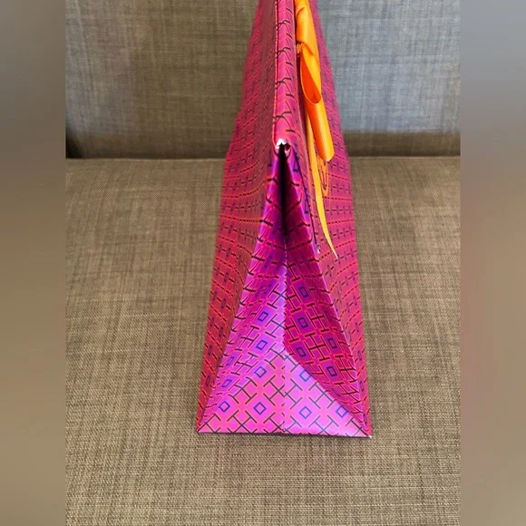 Tory Burch Vibrant Pink Bag with Orange Bow - Picture 4 of 4